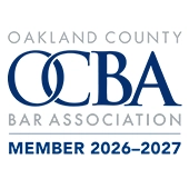 OCBA Badge Member 2026-2027 - Law Office of John Freeman Oakland County Bar Association Member 2026-2027 Badge - Law Office of John Freeman